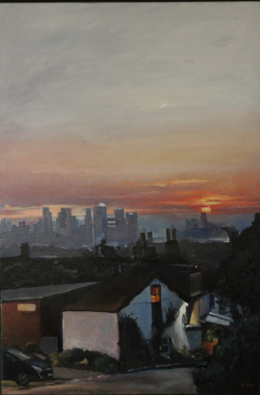 Shooters Hill Sunset Point 9.25pm oil on canvas 914 x 610 mm